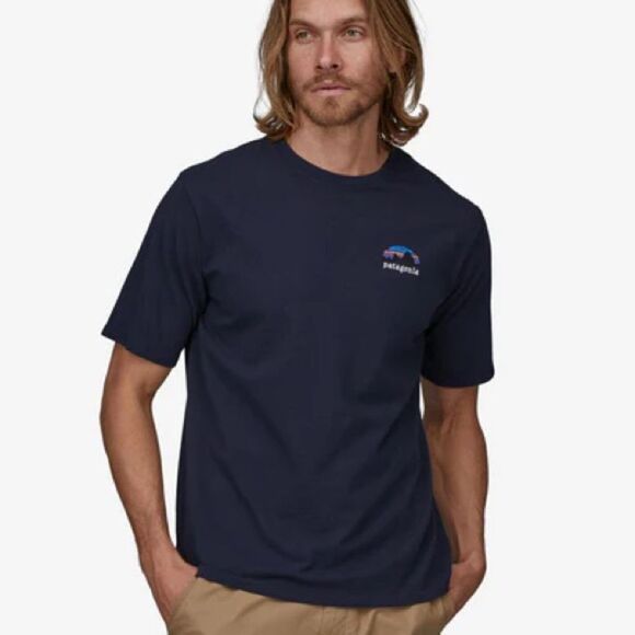Patagonia Skyline Stencil Responsibili Men’s T-Shirt S - Picture 1 of 8